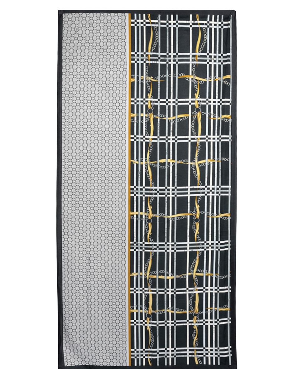 Pashmina Twist Side con estampado Escocés para mujer