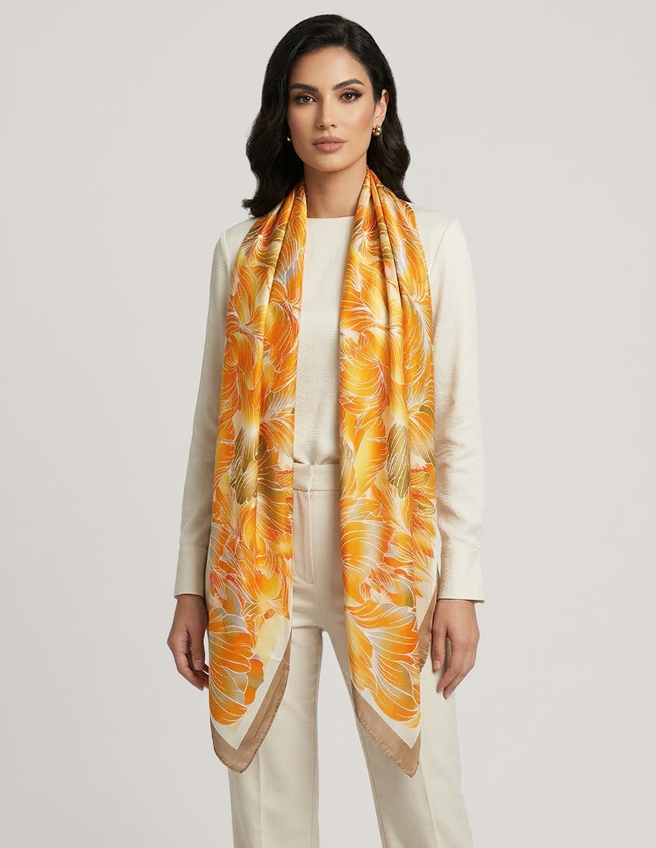 Pashmina Twist Side con estampado Floral para mujer