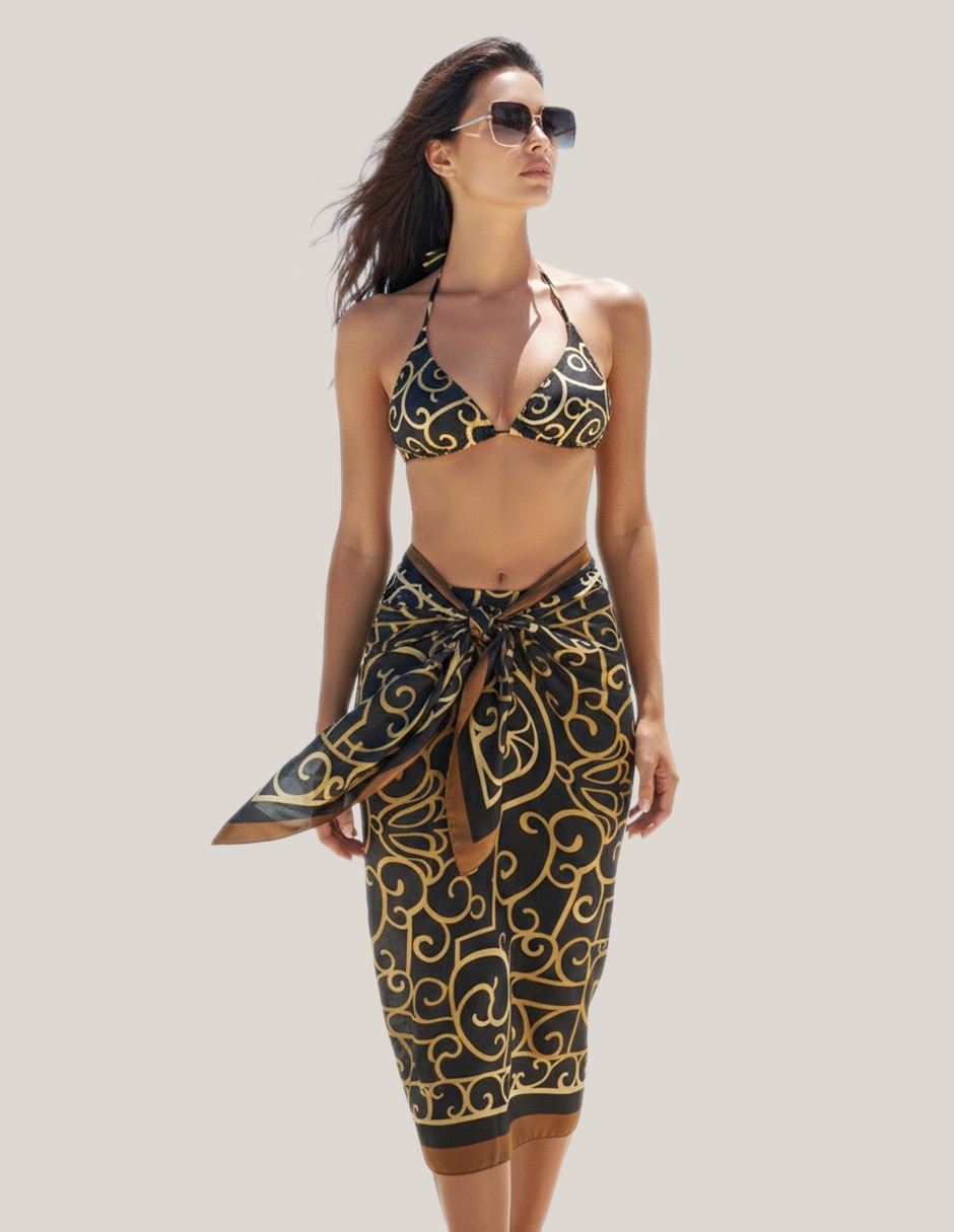 Pashmina Twist Side con estampado abstracto para mujer