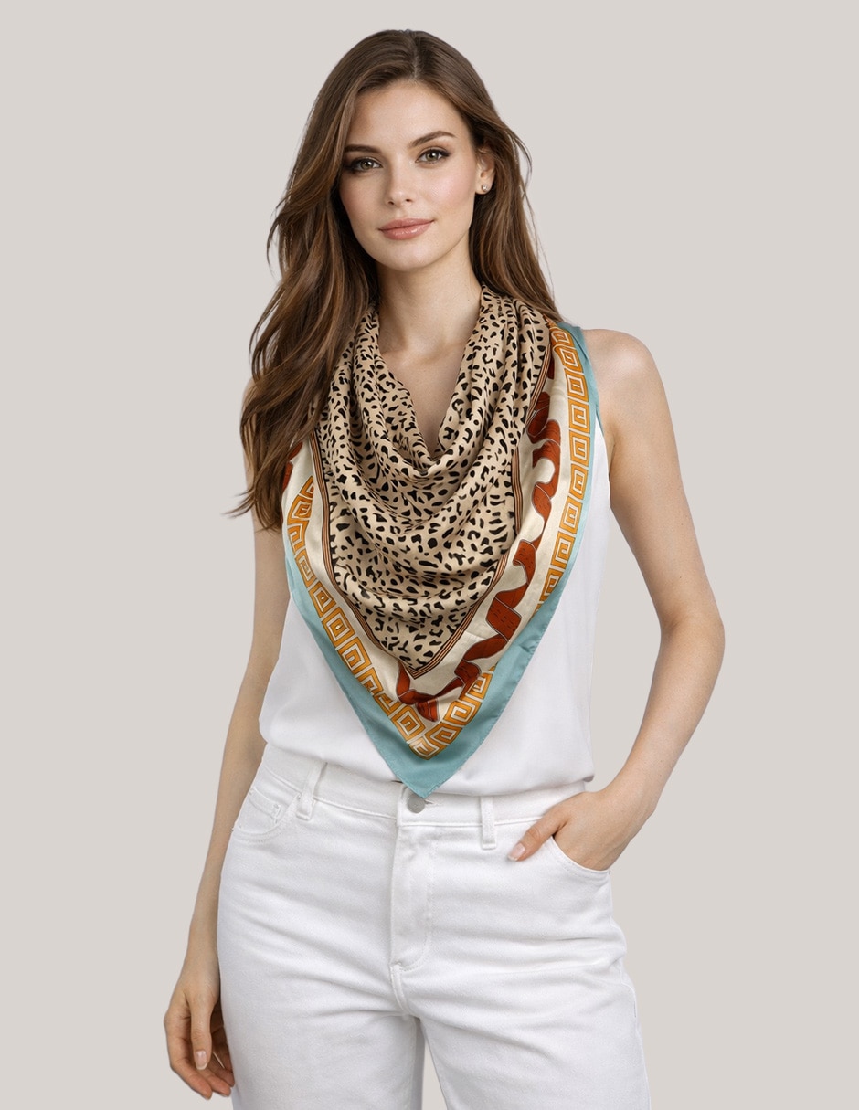 Mascada Twist Side con estampado Animal print  para mujer