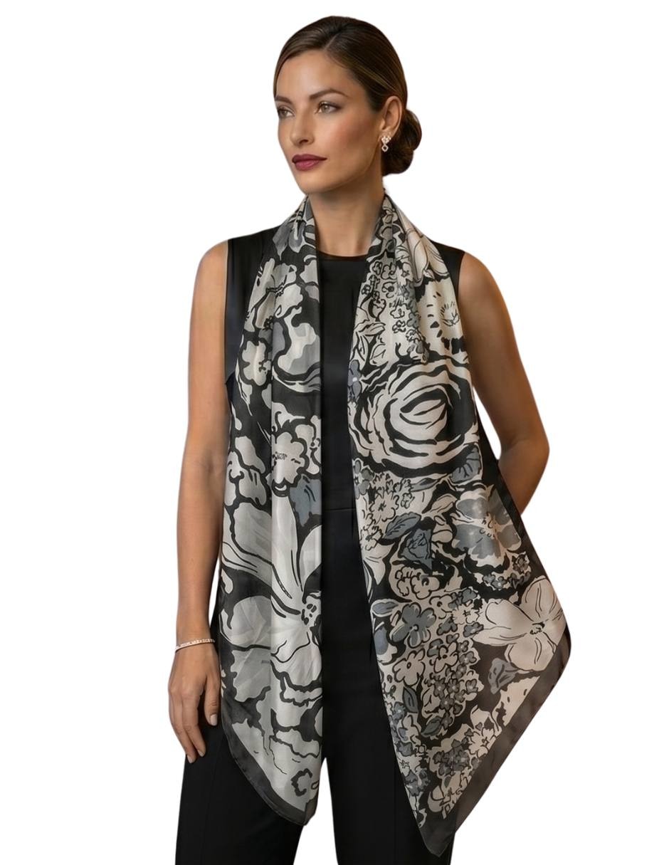 Pashmina Twist Side con estampado floral para mujer