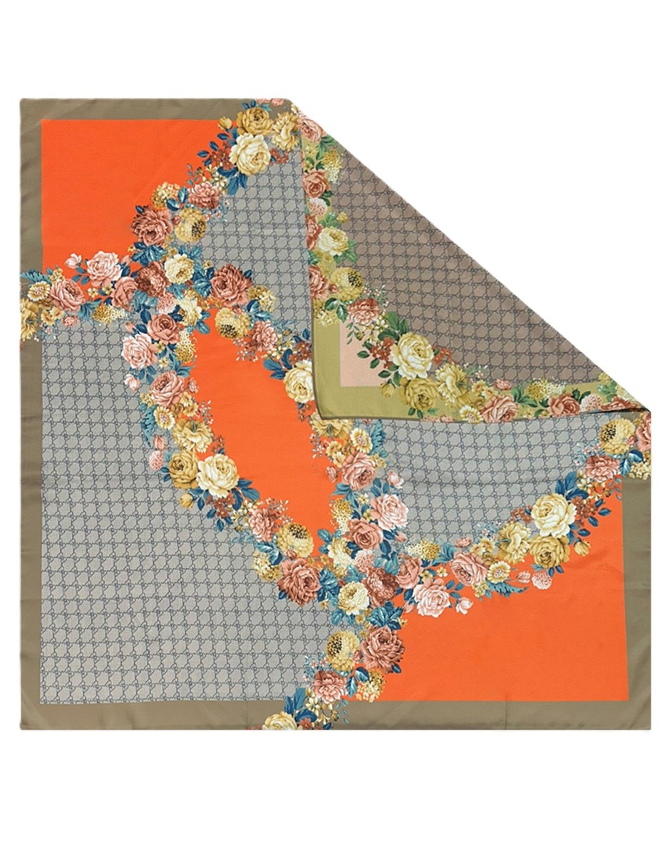Mascada Twist Side con estampado floral  para mujer