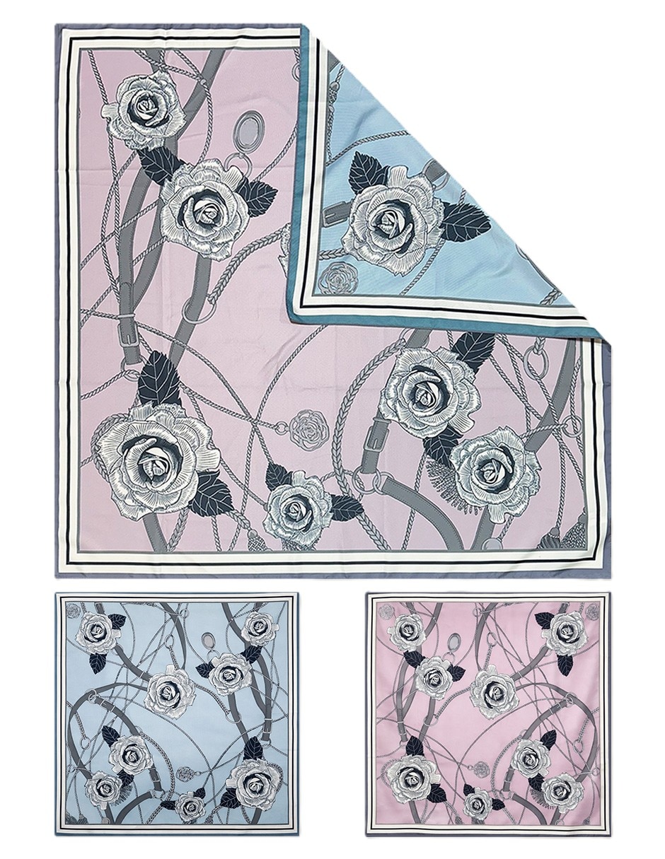 Mascada con estampado floral para mujer