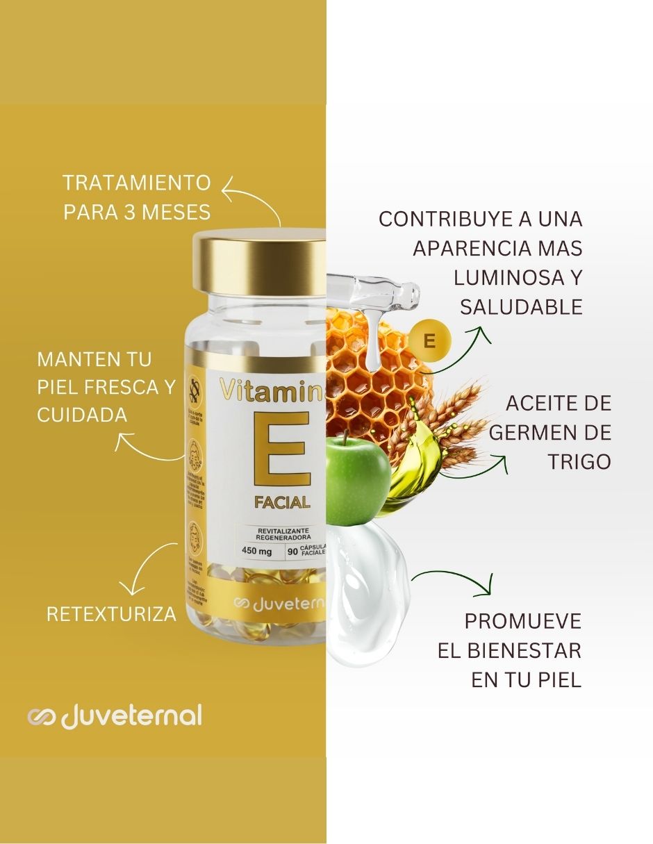 Tratamiento facial Kit Cápsulas Vitamina E y Vitamina C Hidratación y Luminosidad