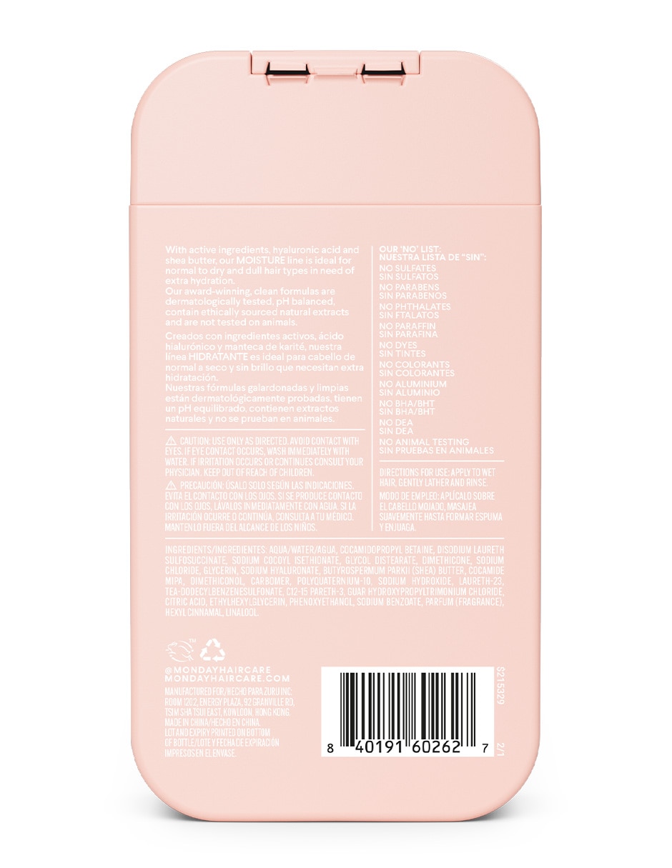 Shampoo para cabello para cabello Seco SHAMPOO MOISTURE SHAMPOO
