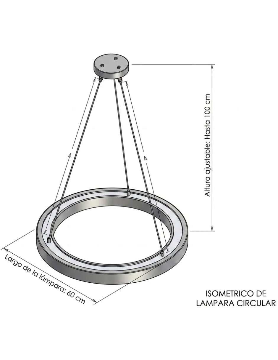 Lámpara colgante Cityluz led Minimalista