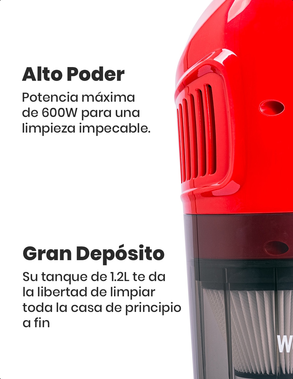 Aspiradora westinghouse wfvc600rd 1.2 litros