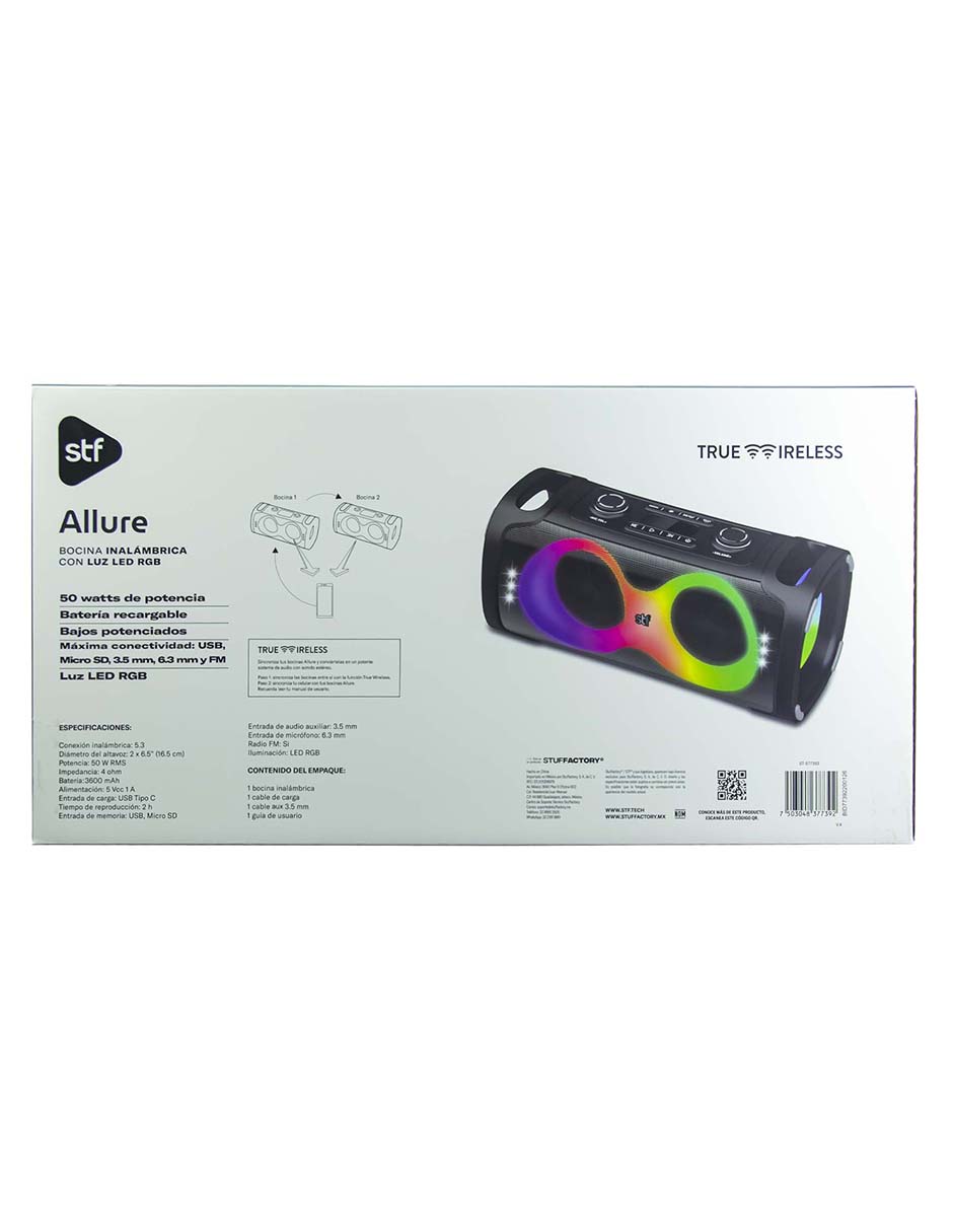 Bocina recargable STF Allure Doble