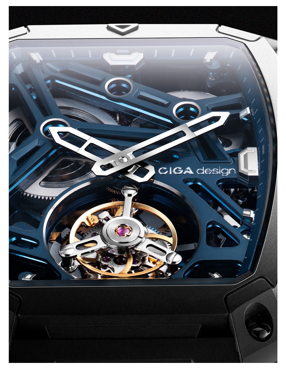 Reloj Hunter Tourbillon Blue para hombre Z037-TIBU-1T6B 5