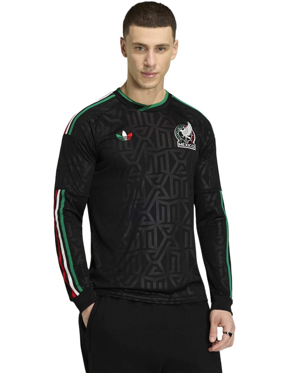 Jersey de selección nacional de méxico local de manga larga para hombre Jersey de selección nacional de méxico local de manga larga para hombre