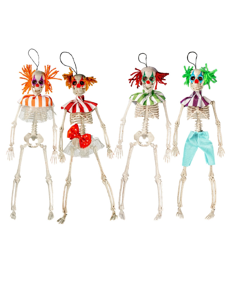 Figura decorativa de calavera payaso decorativo de plástico