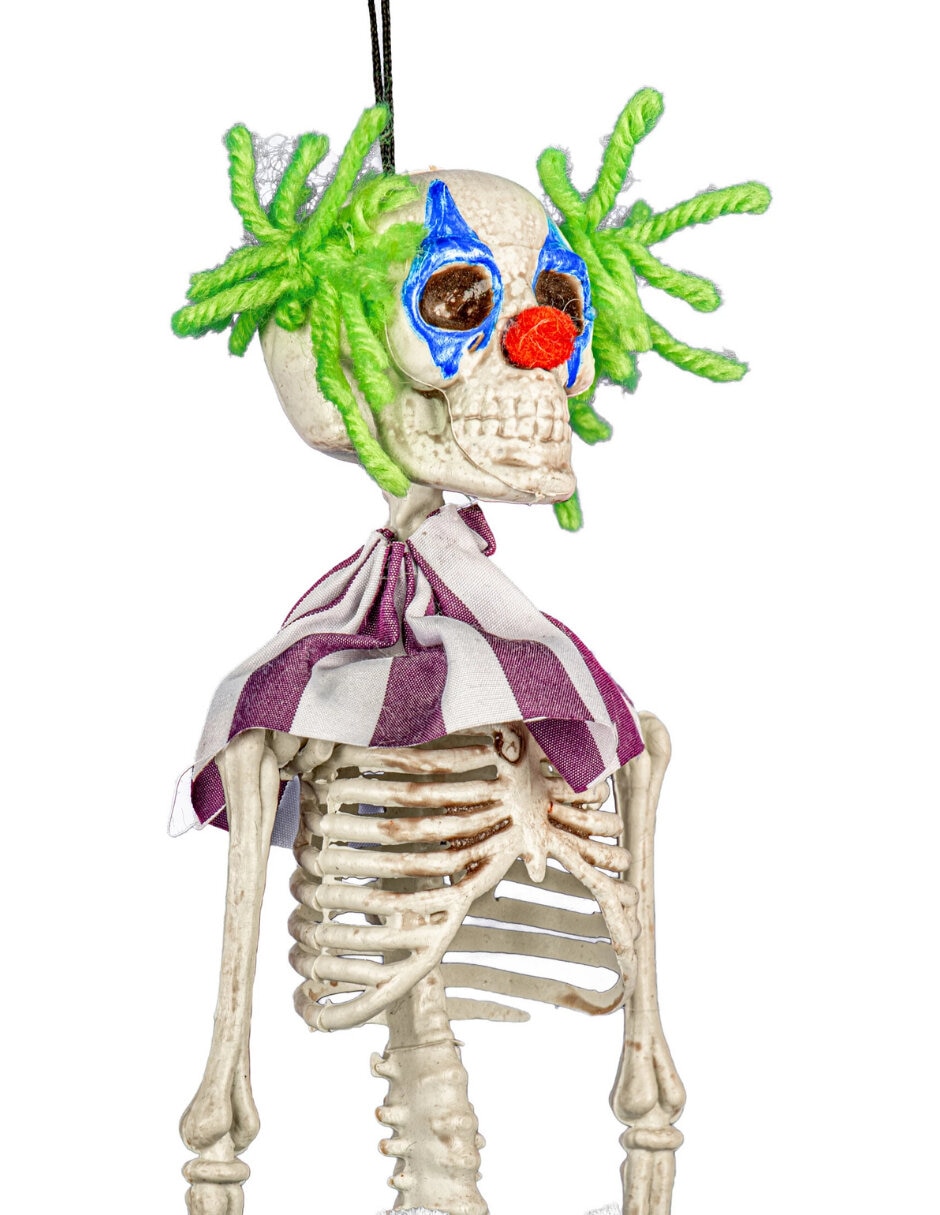 Figura decorativa de calavera payaso Ghoulish Productions