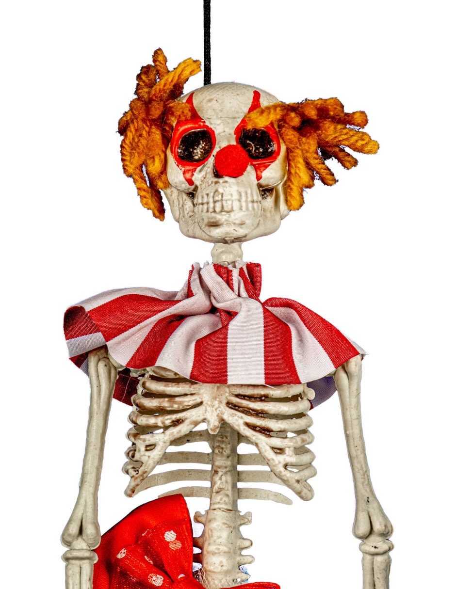 Figura decorativa de calavera payaso Ghoulish Productions