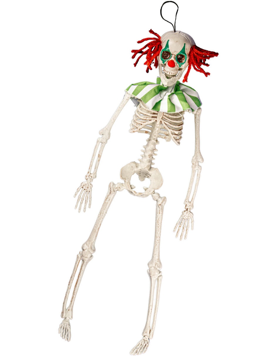 Figura decorativa de calavera payaso Ghoulish Productions