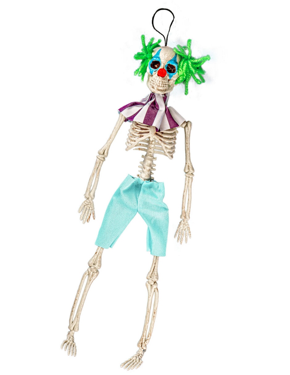 Figura decorativa de calavera payaso Ghoulish Productions