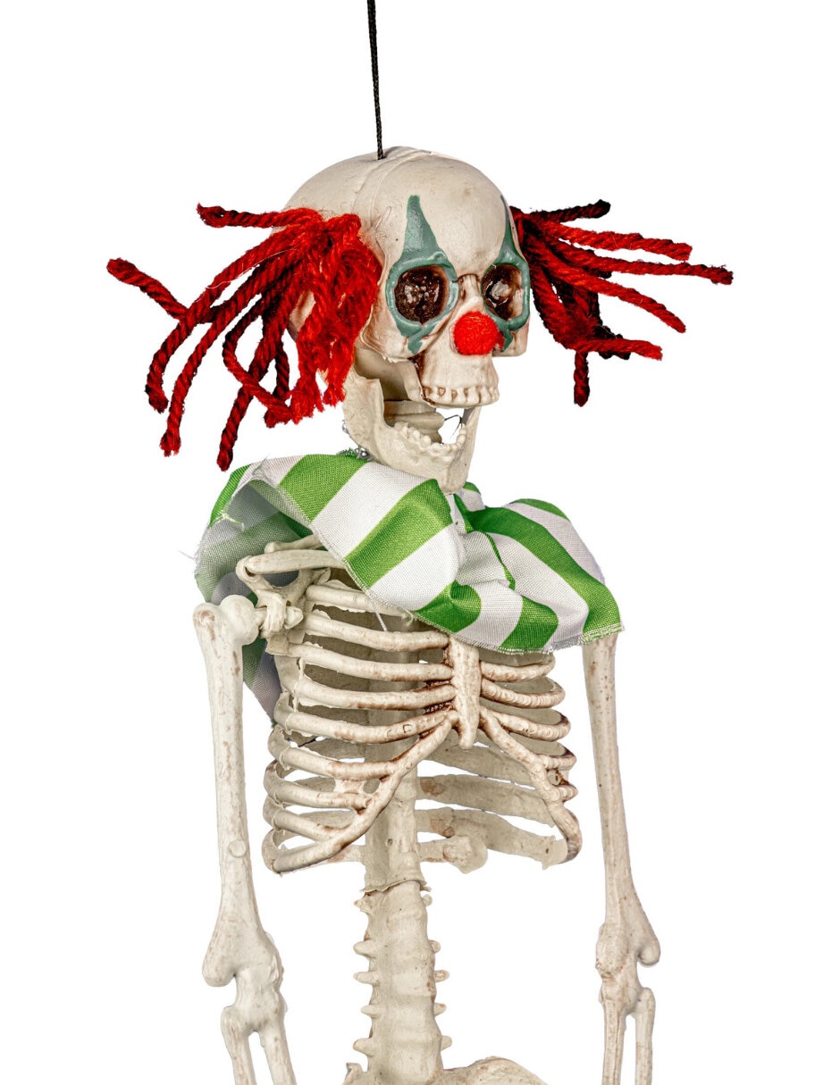 Figura decorativa de calavera payaso Ghoulish Productions