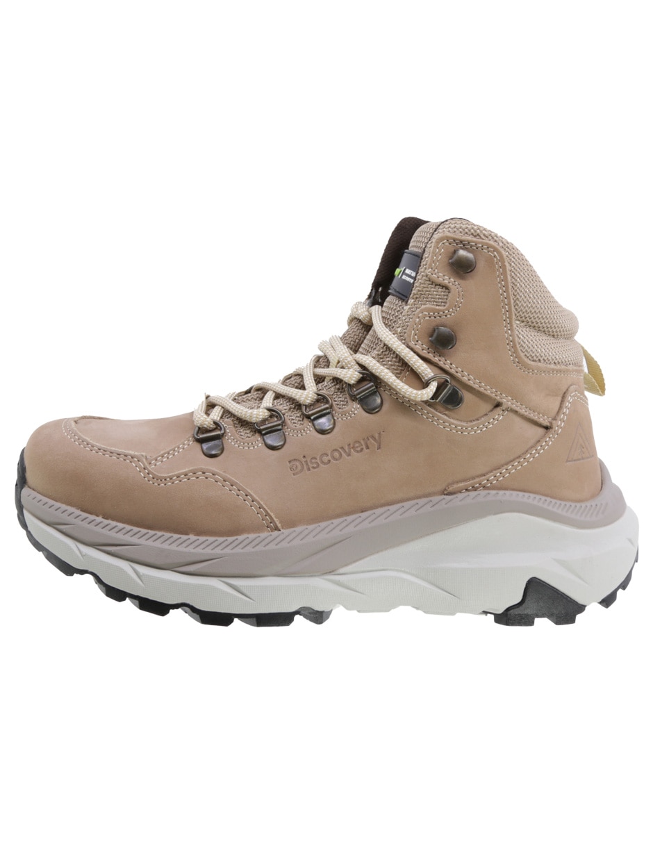 Bota al tobillo outdoor de piel para mujer