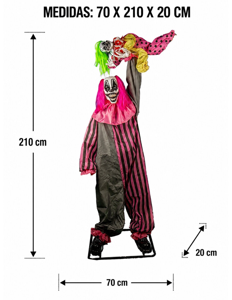Figura decorativa de payaso Ghoulish Productions Animatronic de metal