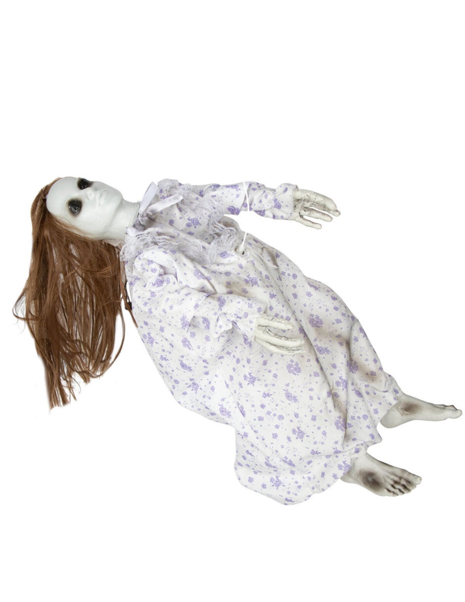 Figura decorativa de Halloween con forma de niña Ghoulish Productions Animatronic de metal