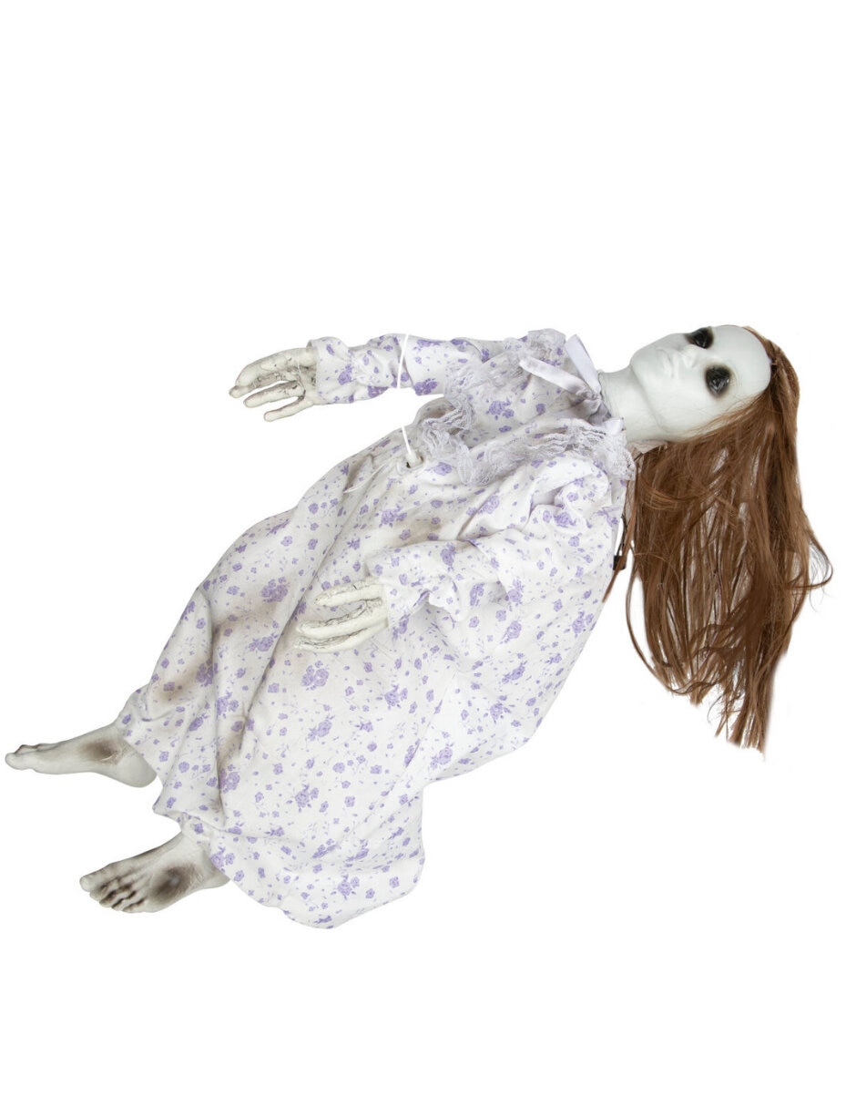 Figura decorativa de Halloween con forma de niña Ghoulish Productions Animatronic de metal