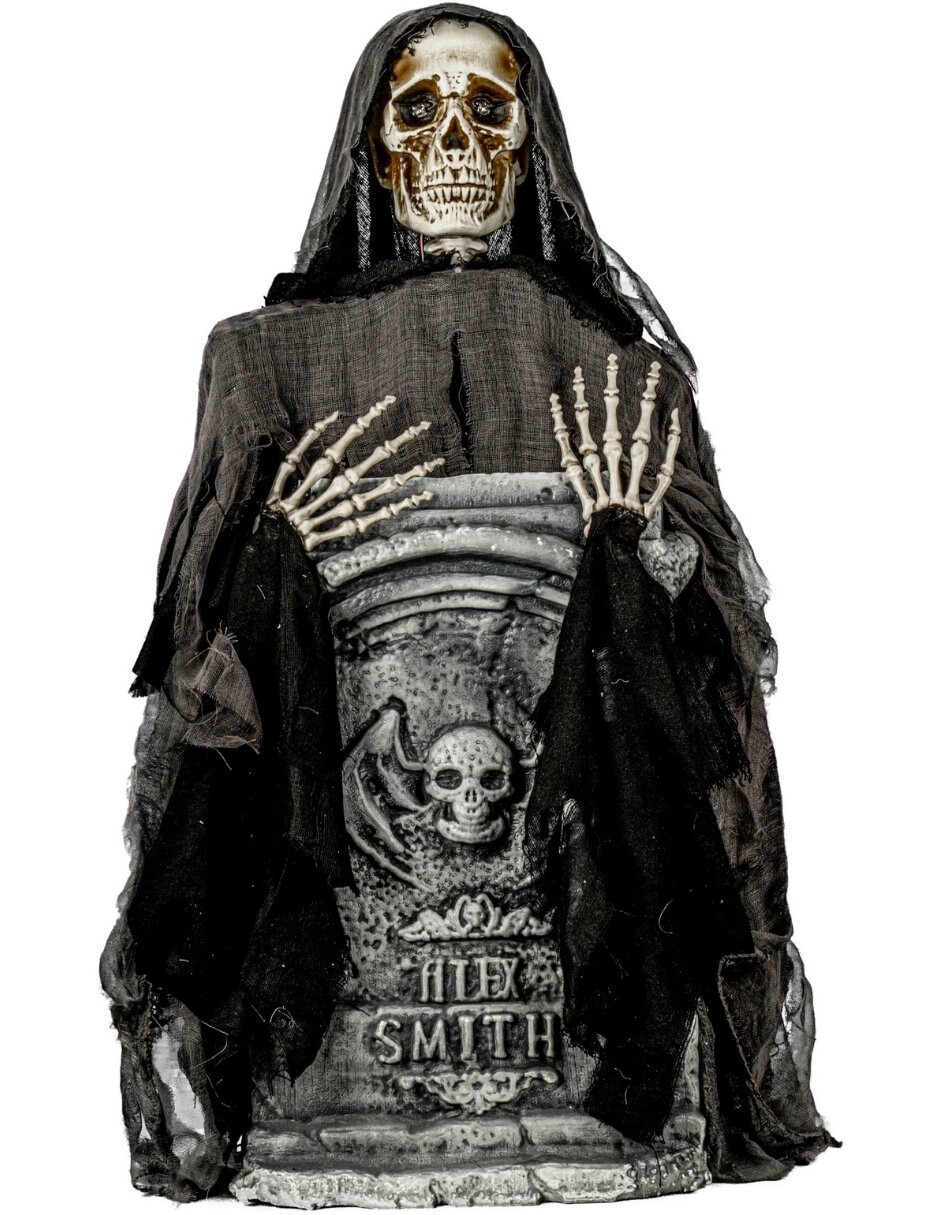 Figura decorativa de calavera Ghoulish Productions Animatronic de metal