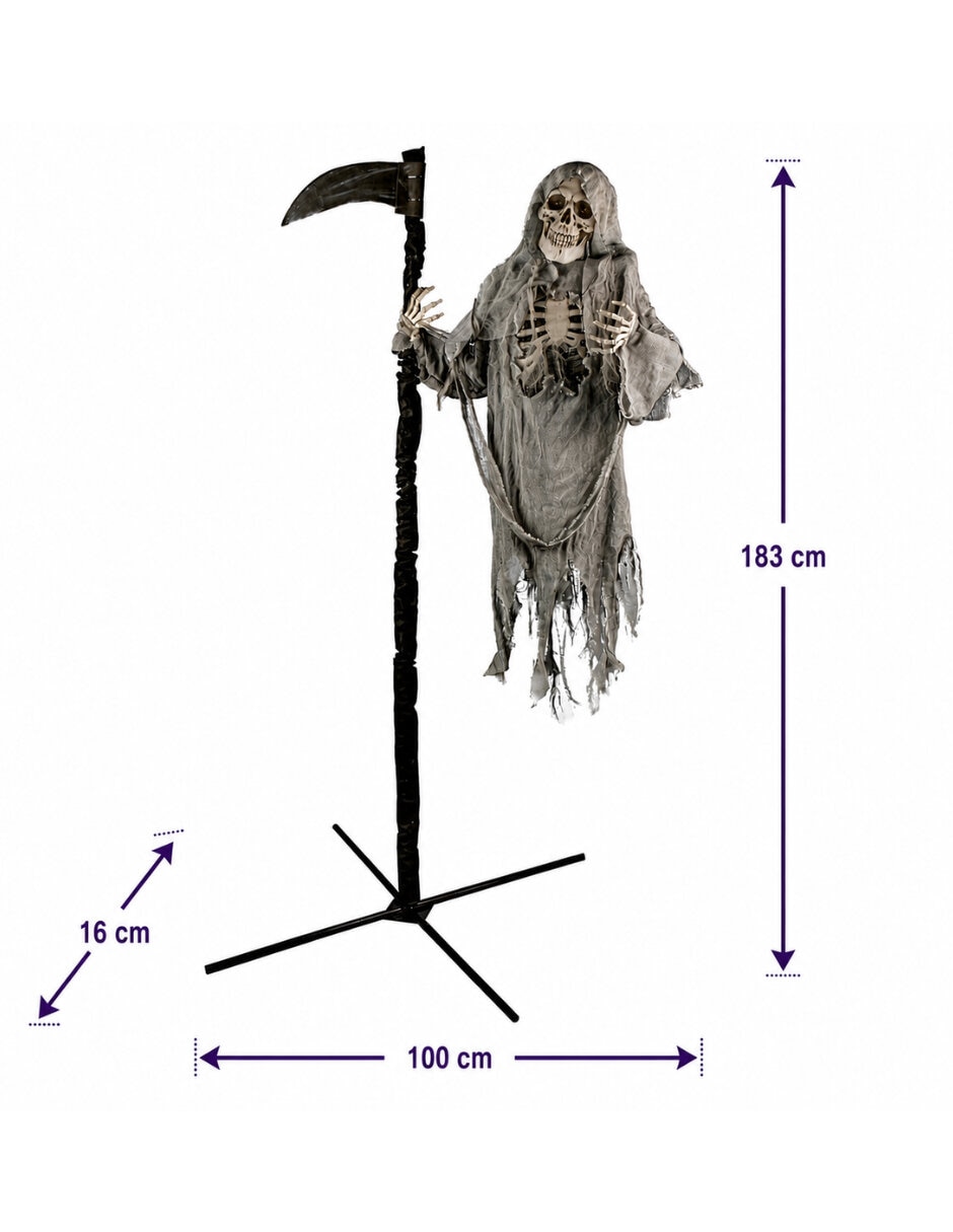 Figura decorativa de calavera Ghoulish Productions Animatronic de metal