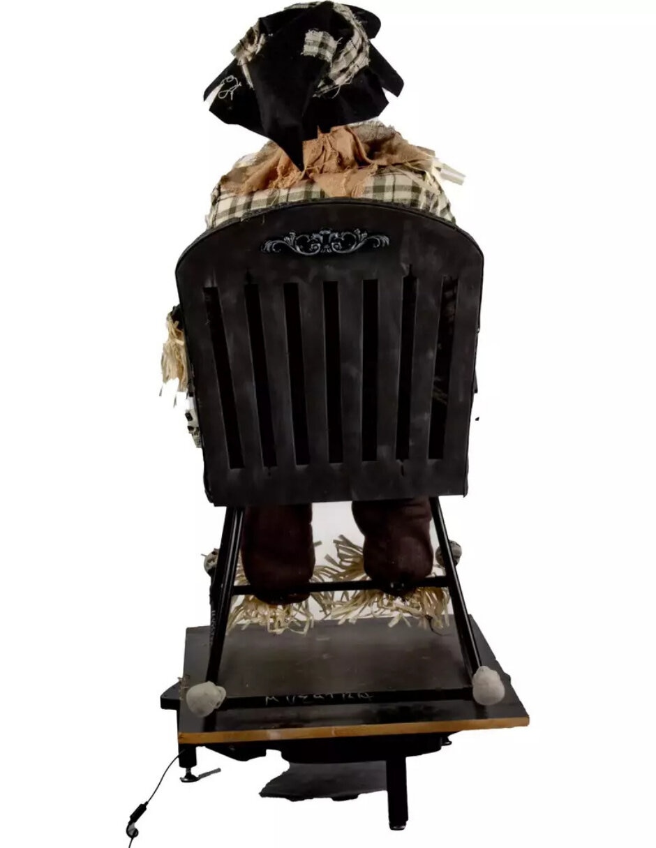 Figura decorativa de persona con sombrero espantapájaros Ghoulish Productions Animatronic de metal