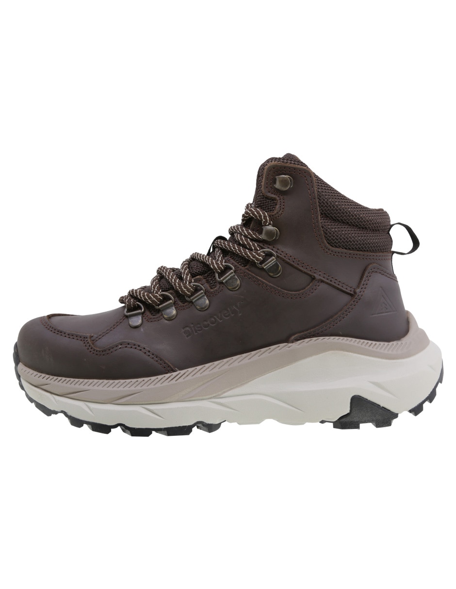 Bota al tobillo outdoor de piel para mujer