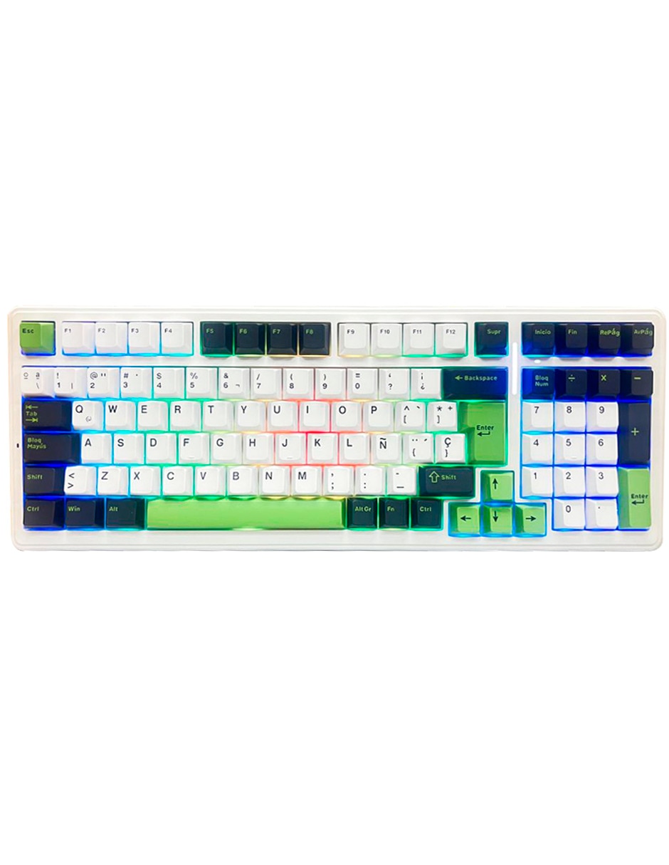 Teclado gamer Usb-c qwert español con interruptor lineal (red black) f99 1
