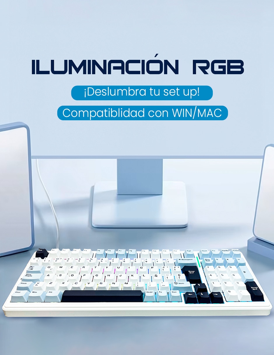 Teclado gamer alámbrica e inalámbrica qwert inglés con interruptor capacitivo f99 5