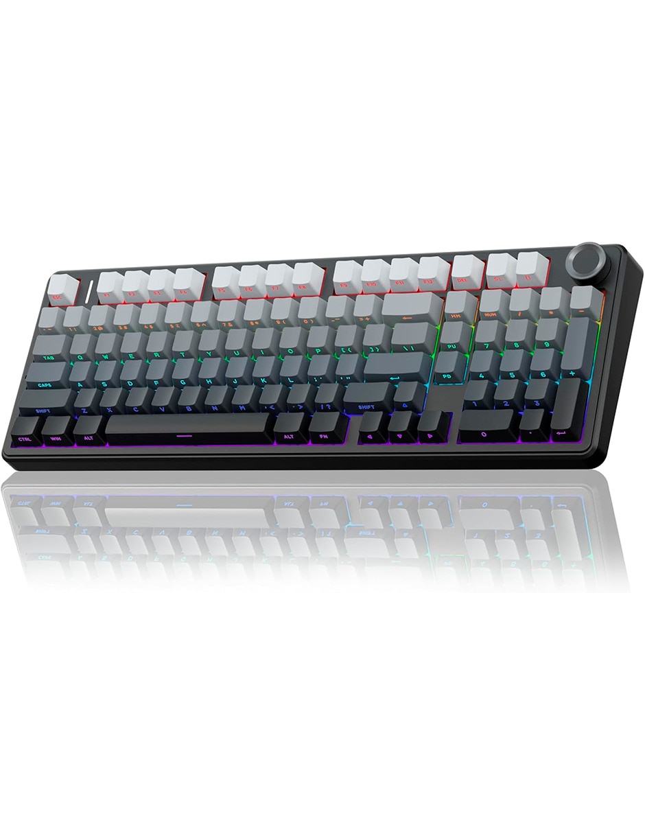 Teclado gamer alámbrica e inalámbrica qwert inglés con interruptor capacitivo Aula f99 pro