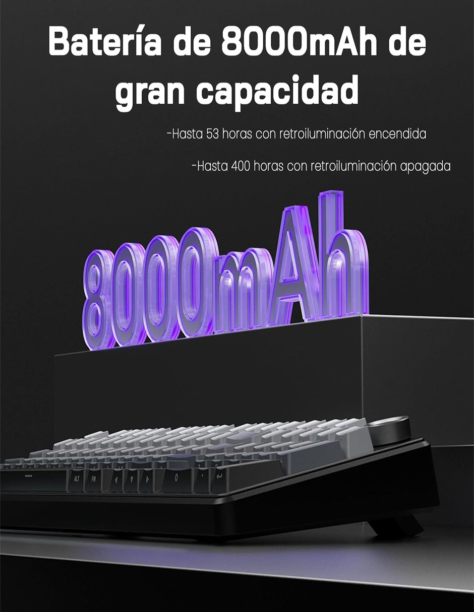 Teclado gamer alámbrica e inalámbrica qwert inglés con interruptor capacitivo Aula f99 pro