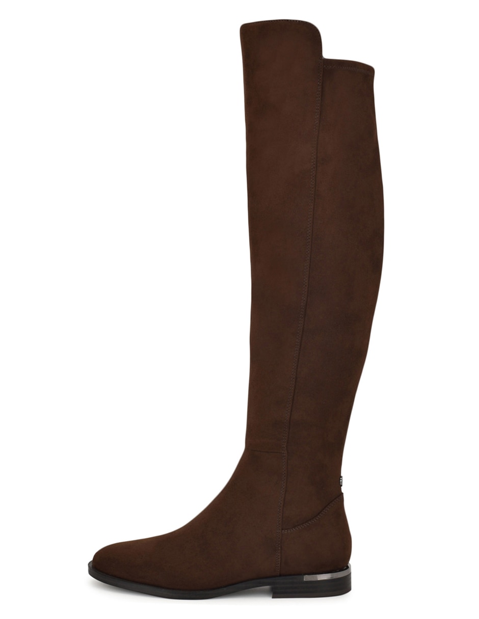 Bota rodilla de gamuza para mujer