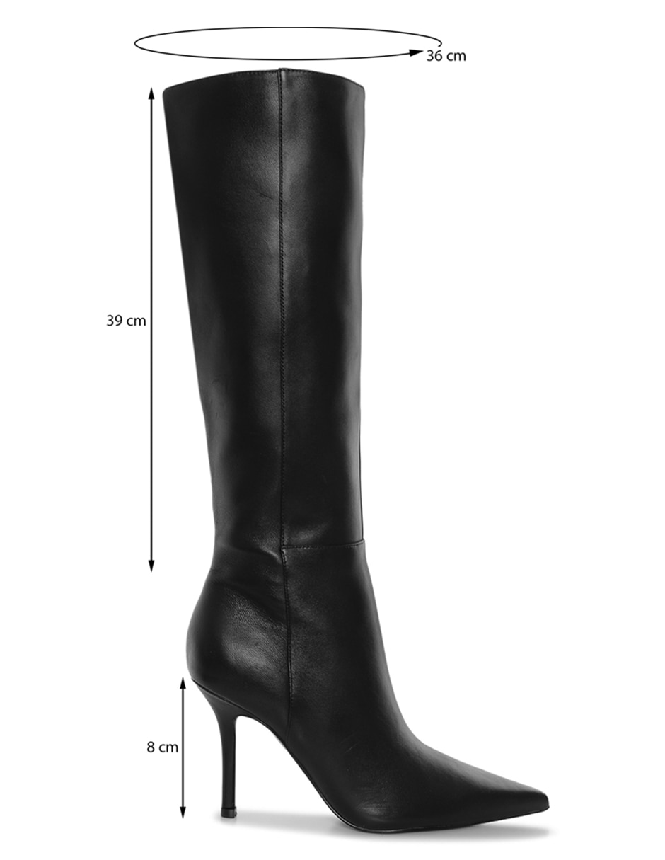 Bota rodilla nine west de piel para mujer