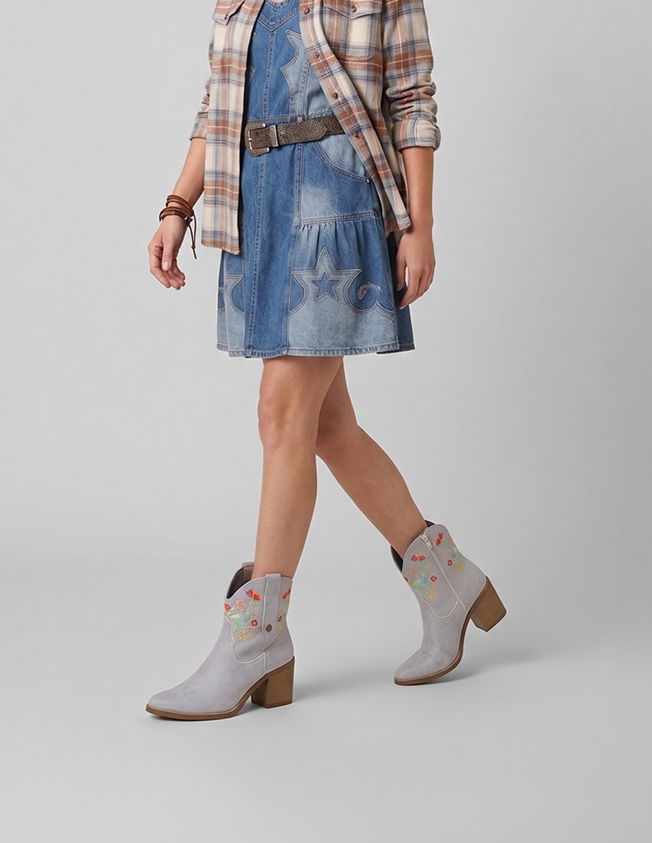 Bota cowboy al tobillo rbcollection rbvegano para mujer
