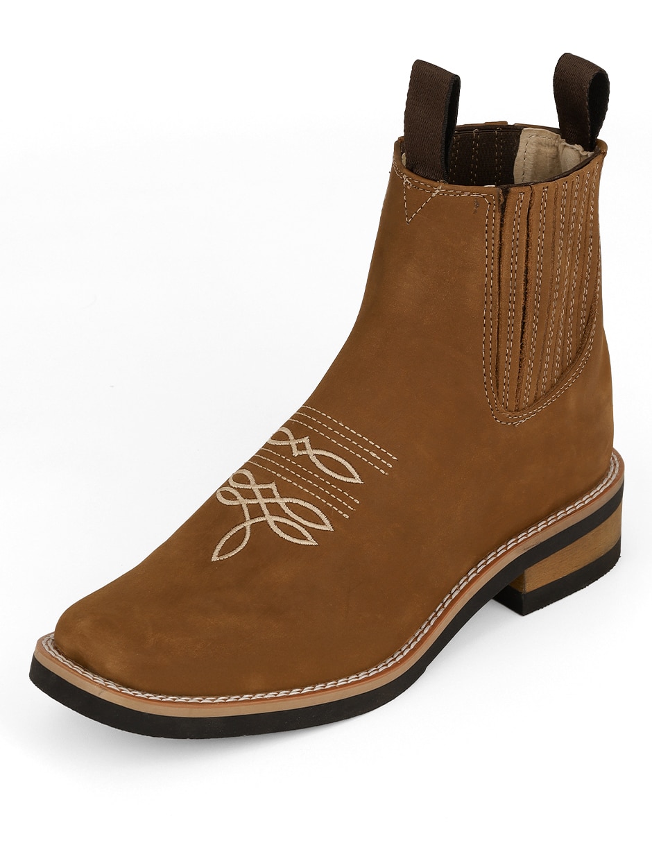 Bota cowboy al tobillo rbsoul de piel para mujer 5