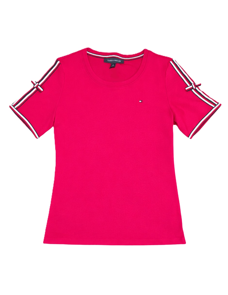 Playera manga corta tommy hilfiger cuello redondo para mujer
