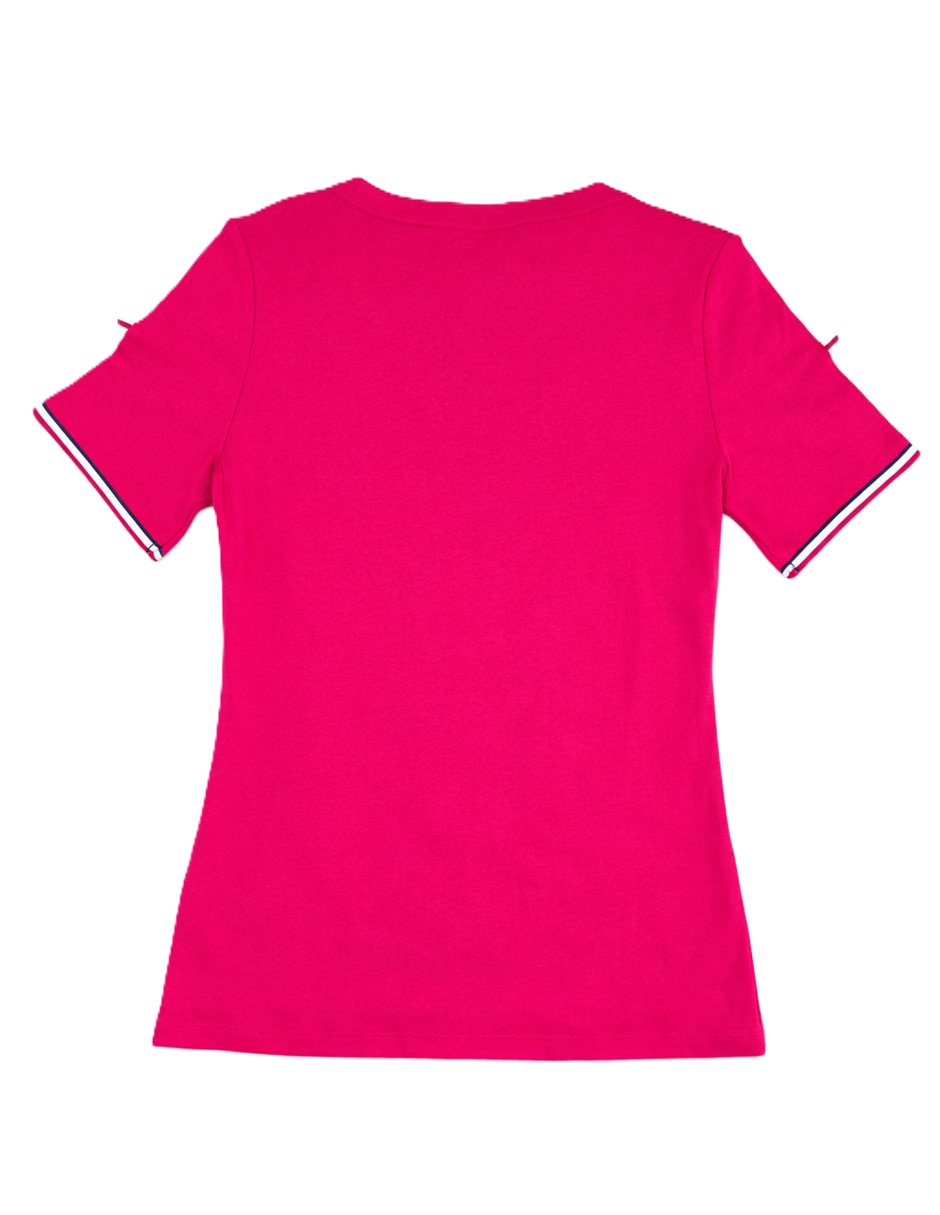 Playera manga corta tommy hilfiger cuello redondo para mujer