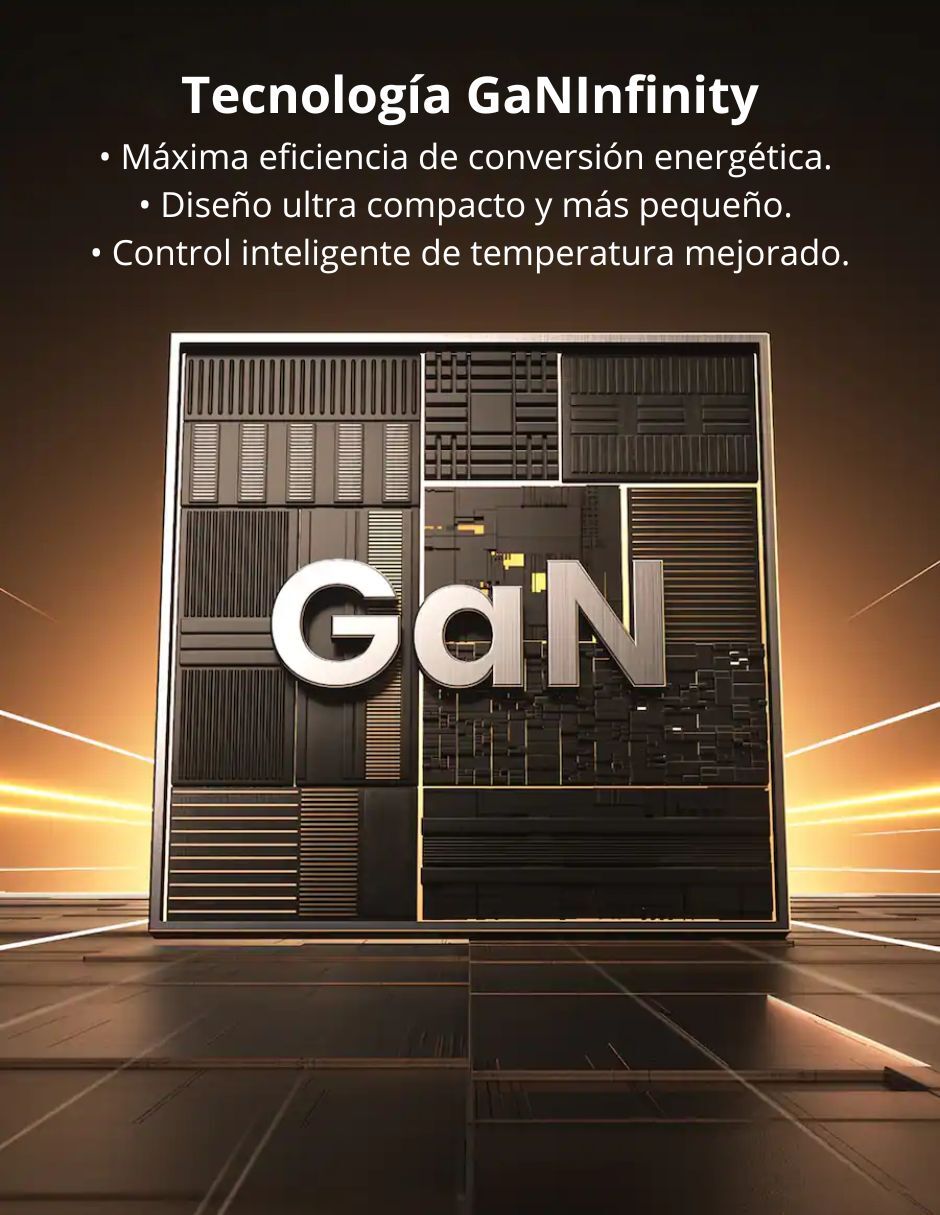 Cargador pared Ugreen Gan nexode pro cable retractil 65821 USB tipo A + USB tipo C 45 W