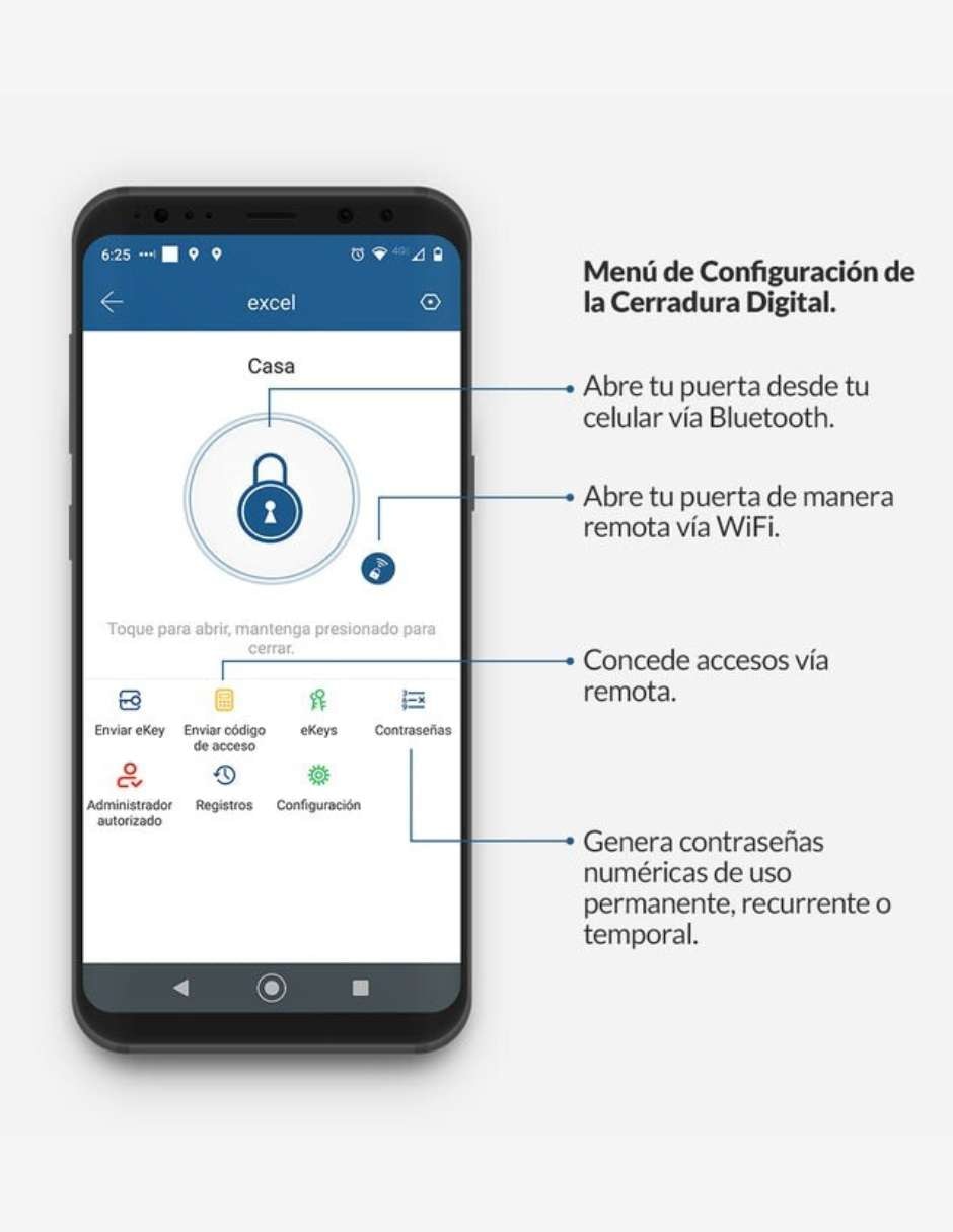 Cerradura para digital Weg Excell excsd325 de combinación