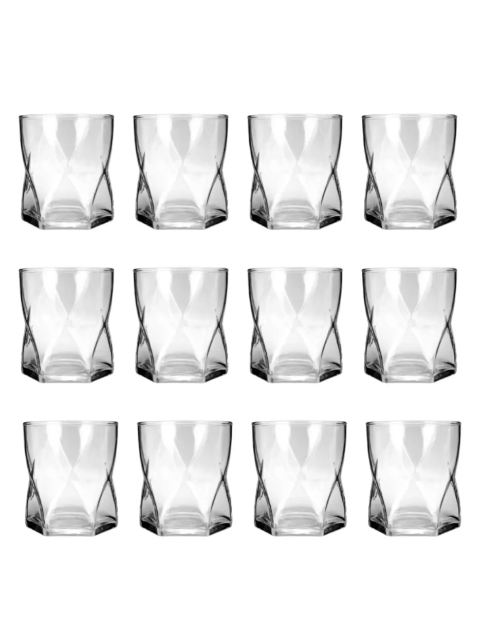Set de vasos old fashion con 12 piezas