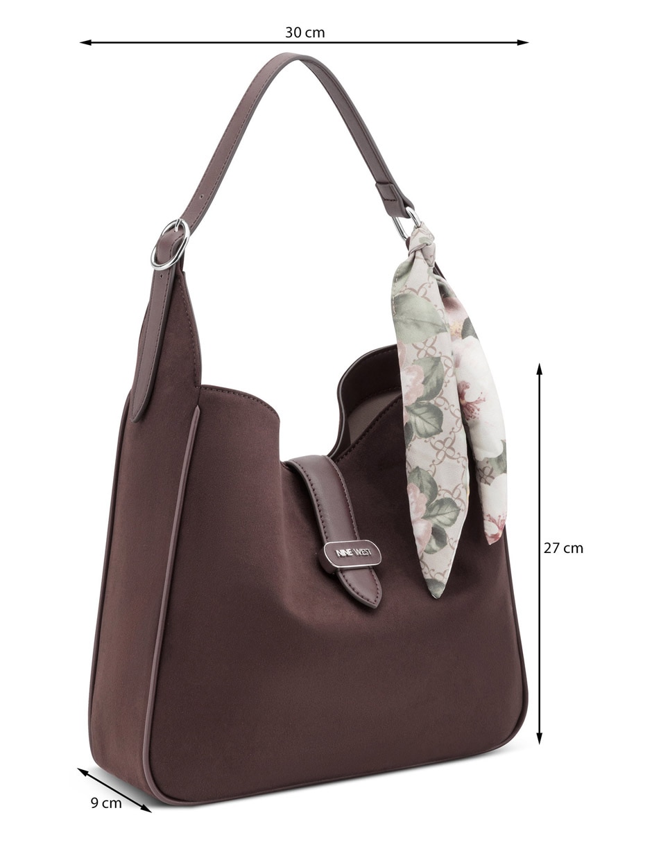 Bolsa hobo Nine West Samson de gamuza para mujer