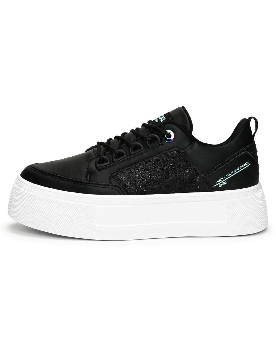 Tenis muzha negro aqua para mujer
