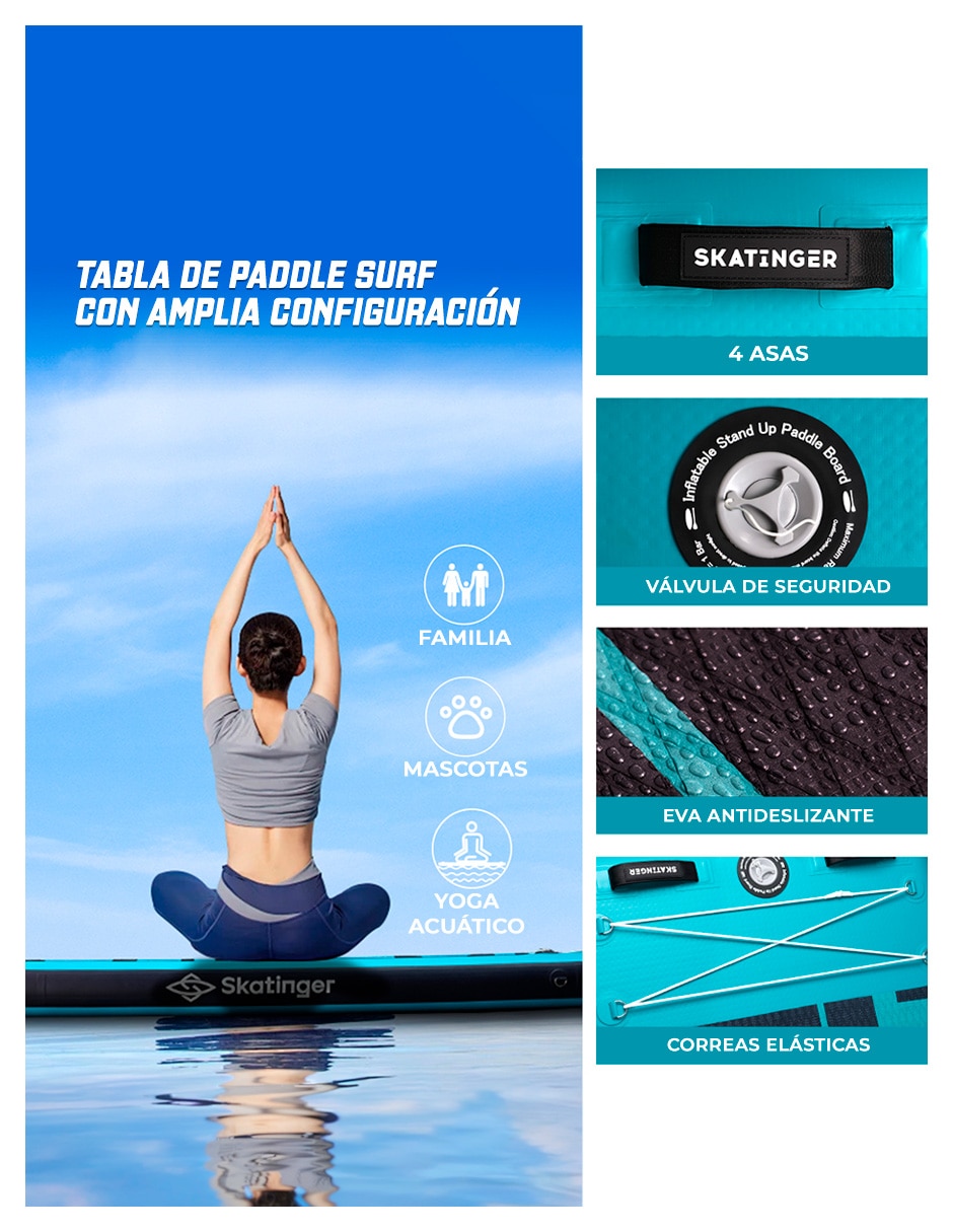 Tabla para flotar Yoga mat inflable 4