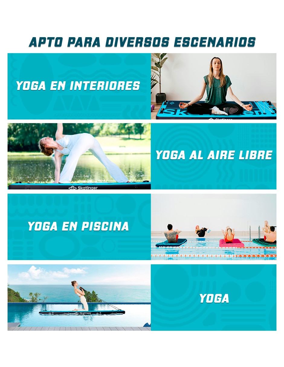 Tabla para flotar Yoga mat inflable 7