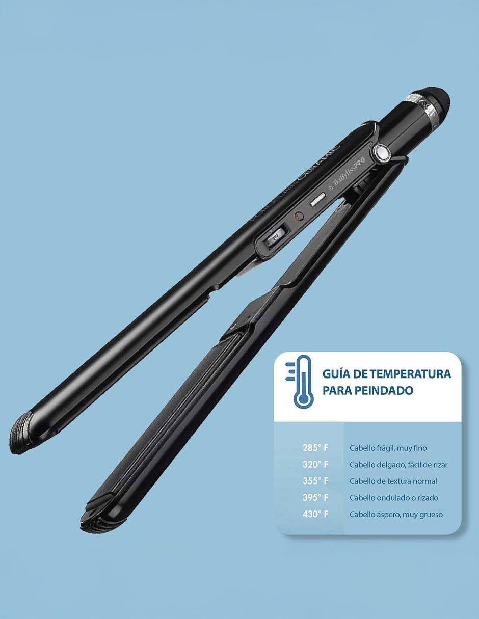 Kit plancha para cabello con aire Babyliss placas de cerámica titanio