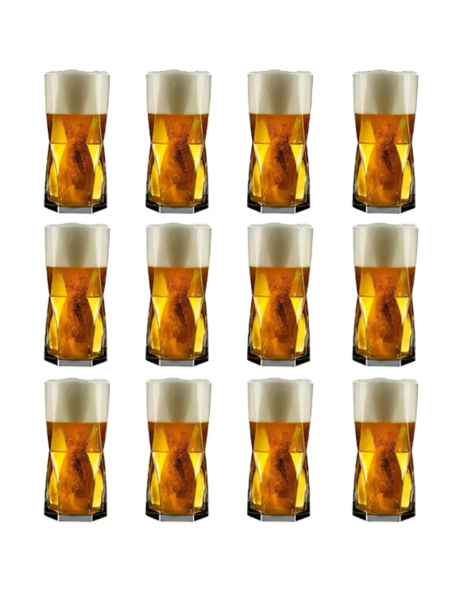 Vaso dof de cristal con 12 piezas