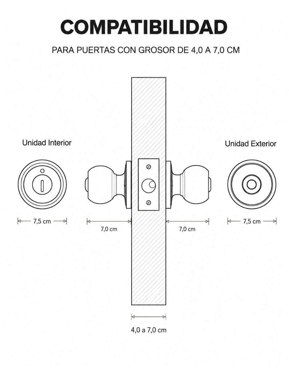 Cerradura para digital Excel excsk110 de izquierda