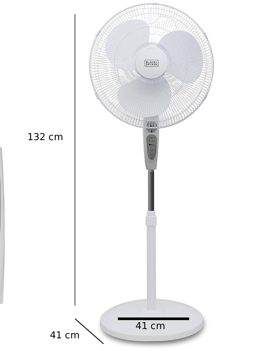 Ventilador de pedestal con control remoto 3 velocidades 4