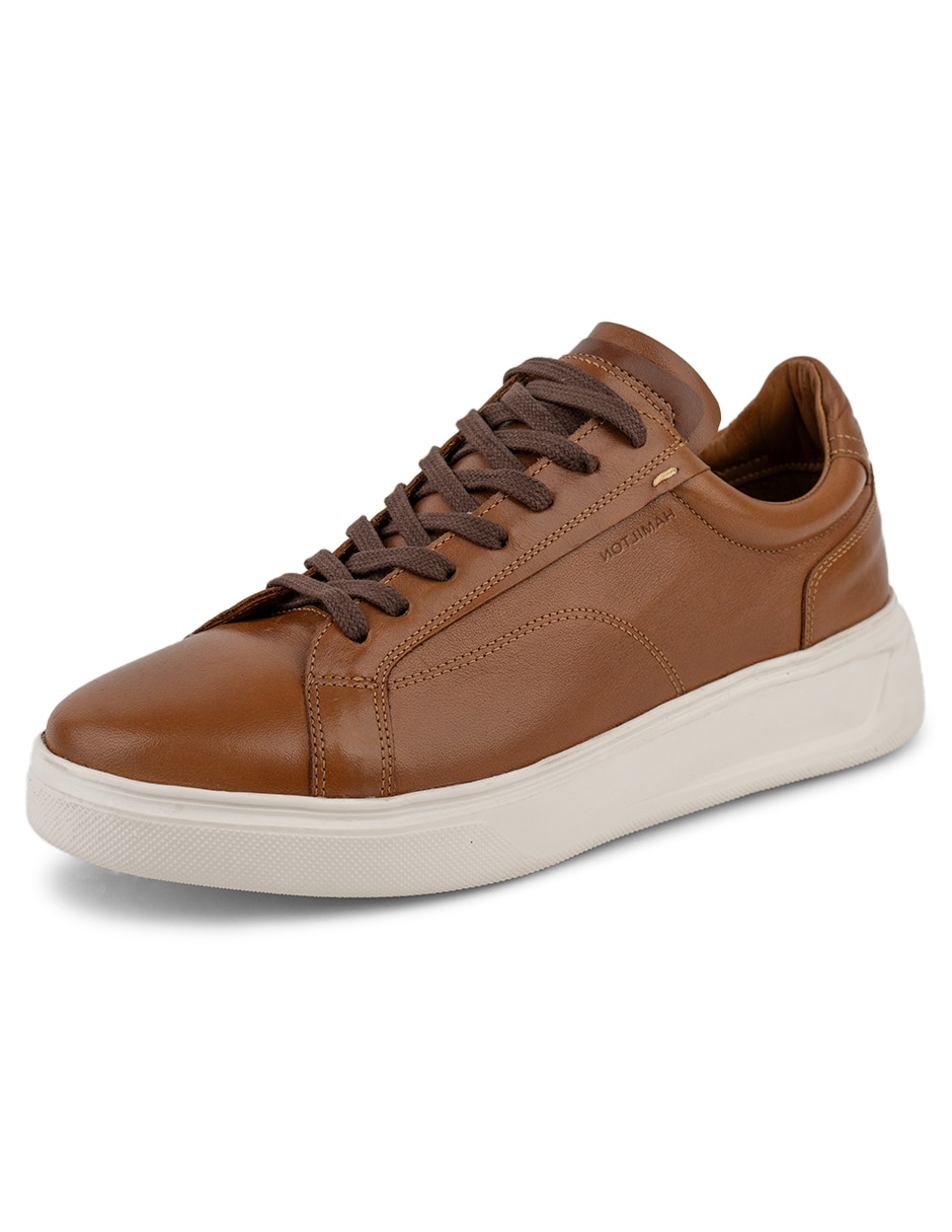 Tenis de piel Hamilton Footwear Cognac para hombre